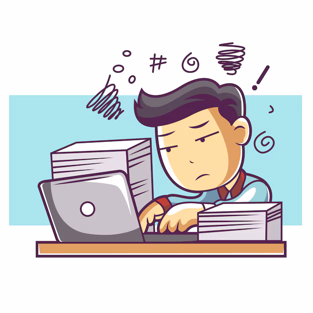 trabajador cansado